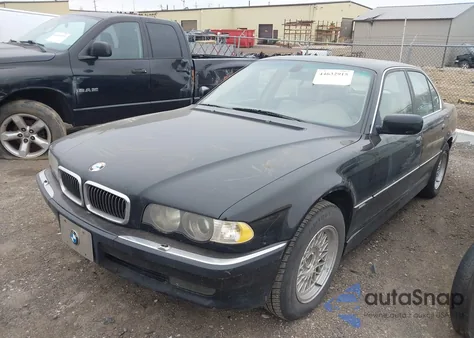 2001 BMW 740Ia из США, поврежденный, VIN WBAGG83441DN81999